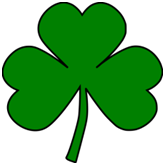 Koniczynka symbolizująca Irlandię.