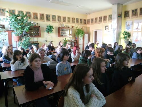Rok Mikolaja Kopernika - uczniowie podczas prelekcji